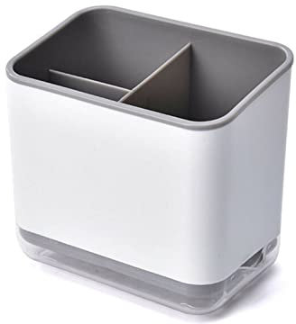 G4S3 Utensil Holder Cutlery Drainer Sink Caddy, Chopsticks Holder Spoon Chopsticks Fork Drain Rack Basket Storage Holder Organizer Compartment Box (Grey)