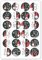 24 Adventskalender-Zahlen-Aufkleber Weihnachtswichtel-Motiv I Ø 4 cm I DIY Sticker Set I Weihnachtsaufkleber Geschenk-Aufkleber für Kinder I dv990