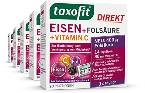 taxofit Eisen + Folsäure Direkt 5 x 20 Portionen