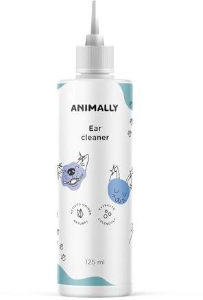Animally Ear Cleaner 125 ml. Limpiador de oídos para Perros y Gatos. Textura Gel, Transparente