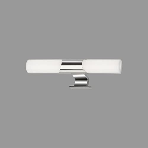 BRILONER Leuchten - LED Spiegelleuchte Bad, Spiegellampe Badezimmer, IP44, neutralweiße Lichtfarbe, 7W, Chrom, 32 cm, 2113-018