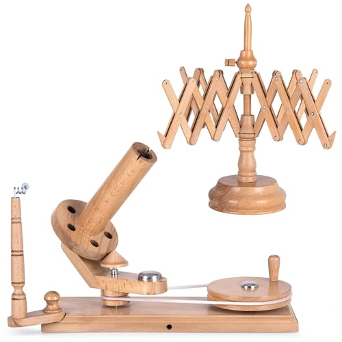 Inanosa avvolgitore manuale per gomitoli di legno e filato da tavolo Swift - Legno di faggio