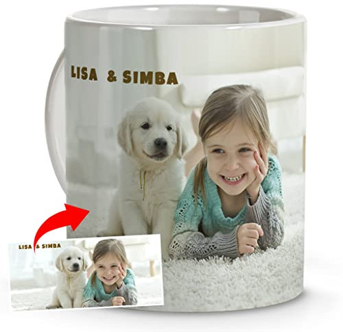 LolaPix Tazas personalizadas. Regalos personalizados con foto. Taza personalizada de cerámica. Taza blanca