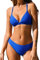 CUPSHE Damen Bikini Set Triangel V Ausschnitt Low Waist Lace Up Bademode Zweiteiliger Badeanzug Swimsuit Kobaltblau XL