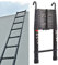 Extension Ladder 5M Telescopic Ladder Aluminum with Removable Hook for Multi Purpose Loft Attic 10.5FT Extendable Ladder 330lbs/150kg Heavy Duty EN131 Standard