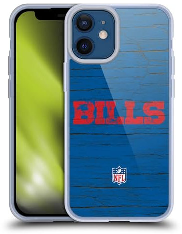 Head Case Designs Licenciado Oficialmente NFL Aspecto Angustiado Logotipo de Buffalo Bills Caso Funda de Gel Suave Compatible con Apple iPhone 12 Mini
