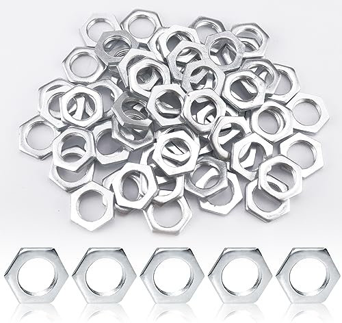 Set di 60 Dadi Esagonali M12x1 Dado Esagonal Acciaio Zincato con Filettatura Fine per Viti bulloni Filettati e Barre Filettate (M12 x 1mm)