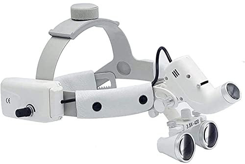 LED Lupenbrille Kopflupe Mit Licht - Dental Lupenbrille - 3,5X Linsen –vergrößerungsbrille Stirnlupe Brillenlupe Mit Beleuchtung Für Brillenträger, Lesen, Handwerk, Juweliere, Nähen, Und Reparatur