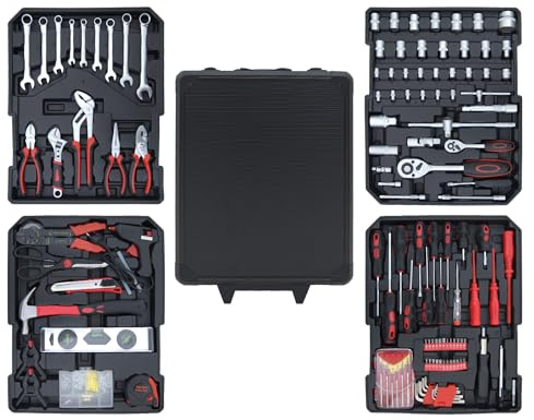 Hantinstom 39-Piece Household Tools Kit Essential Home Repair Set with Plastic Toolbox Ideal for College Students, Home Use & More