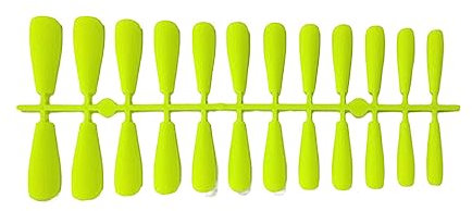 kawehiop Faux ongles conseils couleur réutilisable longue manucure outils filles décoré bricolage beauté accessoires ongles artificiels , Jaune fluo , TJP1170-Y1-B1
