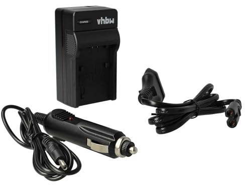 vhbw Ladegerät kompatibel mit Sony Handycam HDR-CX520VE | HDR-CX505E, HDR-CX520, HDR-CX505 Kamera - Ladeschale, Kfz-Adapter Ladeanzeige