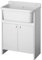 Liberoshopping Mobile lavatoio in Pvc con vasca ad inserimento 55x34 cm a 2 ante Bianco
