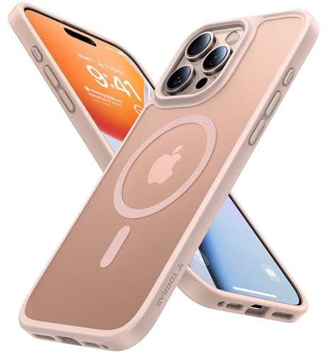 TORRAS for iPhone 16 Pro Max Case with MagSafe, 12FT Military Shockproof, 20W Safe & Fast Charging, 3 Colour Removable Buttons, Magnetic Protective for iPhone 16 Pro Max Cover, Rose Gold