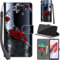 Handyhülle für Xiaomi Redmi 12C Hülle PU Leder Schutzhülle Klappbar mit Kartenfach Ständer Handytasche mit Kameraschutz Flip Case Klapphülle für Xiaomi Redmi 12C, silberner Schmetterling