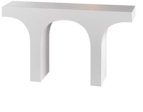 Mensola del camino Mensola del camino minimalista bianca, armadietto decorativo, scrivania da ingresso, sfondo ad arco, armadietto decorativo, armadietto da ingresso, espositore, caminetto, stufa, men