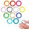 12 Stück Rund Karabiner 24mm Bunte Metall Karabiner Ring Wohnung Feder O Ring Legierung Karabinerhaken Schlüsselbund Zubehör für Umhängetasche Schlüsselbund Handwerk DIY