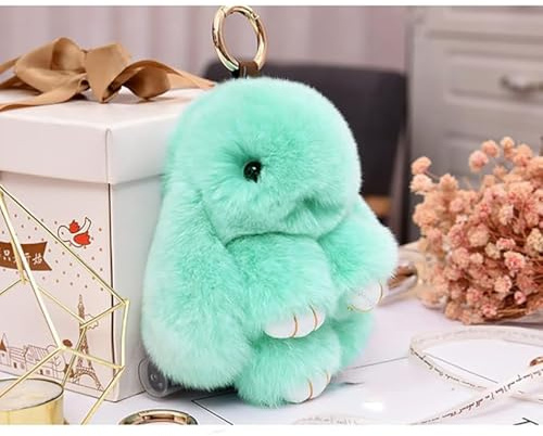 Blausky Schlüsselanhänger Hase,Niedlich Hasen Anhänger,Plüsch Kaninchen Schlüsselband,Schlüsselanhänger Plüsch,Taschenanhänger Geeignet als Geschenke für Frauen,Freundin,Kollegen,15 cm,Grün