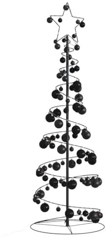 vidaXL LED Weihnachtsbaum mit Kugeln 100 LEDs Warmweiß 150 cm