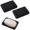 Portasapone con scarico, 2 pezzi, in silicone, autosvuotante, nero, portasapone per bagno, cucina, lavandino