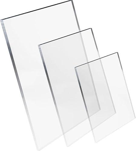 Premium Solid Clear Polycarbonate Double Sided UV Protected Sheets (3mm)(610mm X 1220mm), Impact-Resistant, Glass Replacement, Ideal for Greenhouse Roofing, Shed Windows and Outdoor Canopies