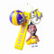 Floatdream Geschenk-Schlüsselanhänger, Lakers-Schlüsselanhänger, Lakers-Cartoon-Schlüsselanhänger, für Souvenirs, Rucksackverzierungen, Basketballfans