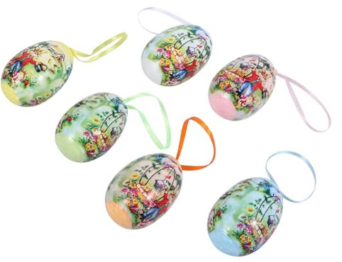 Veemoon 12 Stück Ostereier zum Aufhängen aus Schaumstoff Bunte Hängende Ornamente für Osterparty und Kinder Spielaktivitäten