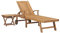 Verderoom Sedia Sdraio, Lettino, Lettini da Piscina, Sdraio da Giardino, Sedia a Sdraio, Lettino Prendisole con Tavolo in Legno Massello di Teak