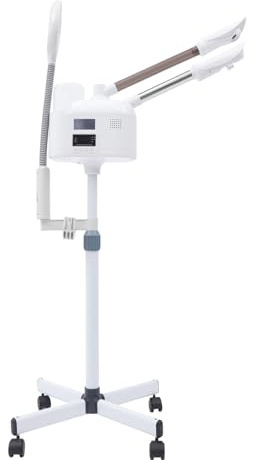 Gesichtsdampfer mit Nano-Ionen-Technologie, 1000 ml Wassertank, einstellbare Höhe 85-121 cm, heißer & kalter Sprühnebel, Kosmetik-Dampfer für Hautpflege, Feuchtigkeit & Porenreinigung