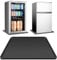 Silicone Refrigerator Mat - 60 x 60cm Anti-Slip Washing Machine Mat with Raised EdgeFridge Protector Mat Prevent Water Leaks Floor Protector Mat Fridge Wine Cabinet Drip Tray (Black)