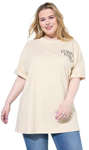 Studio Untold Damen große Größen Übergrößen Plus Size T-Shirt, Oversized, Cocktail hell-beige 46+ 840616660-46+