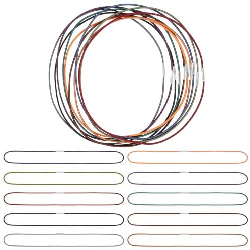 10 Pcs Elastic Bands for Standard Size Notebook Connecting Inserts Notebook Elastic Stretchy Closure Loop Jump Bands Accessories for Travel Journal Refills