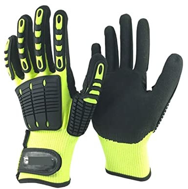XINFULI A6 Schnittfester Anti-Schlag-Vibrationshandschuh Sicherheitsarbeitsmechanikerhandschuhe,Höchstes Schutzniveau(L)