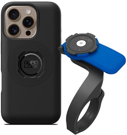 Quad Lock Out Front Handlebar Bike Phone Mount (V3) with MAG Phone Case for iPhone 16 Pro