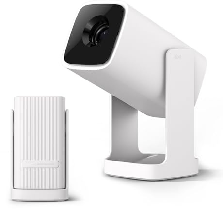 Wanbo Cube 1 2025 Nuovo Mini proiettore, supporto 1080P, supporto regolabile a 360°, proiettore portatile con Wifi e Bluetooth, 350 ANSI, proiettore cinematografico per casa e all'aperto, messa a