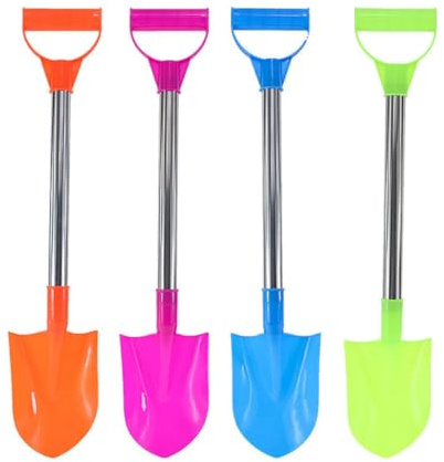 Pelles de Plage, Pelle à Sable pour Enfants, Jouets en Plastique avec poignée en Acier Inoxydable, Couleur aléatoire pour Les Vacances d'hiver