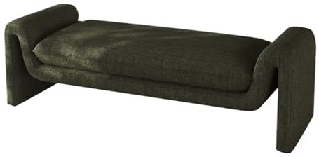 YHxFlux Eingangsbereich-Bank Dunkelgrüner Betthocker im Retro-Stil, begehbarer Kleiderschrank, Umkleide- und Schuhsofa, Schlafzimmer-Bettbank Für den Flur(XL)