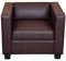 Mendler Sessel Loungesessel Lille - Kunstleder, Coffee