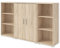 Stella Trading Office LINE Aktenregal in Eiche Sonoma Optik-Breites Standregal mit 2 Türen und 6 offenen Fächern-Modernes Büromöbel Komplettset, Holzwerkstoff, 184 x 114 x 35 cm