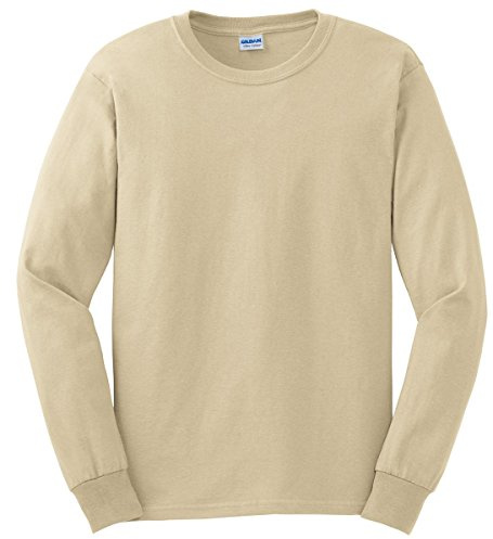 Gildan G2400 100% Cotton L-Sleeve Tee - Sand - 2XL