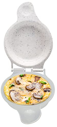 Good Living Microwave Egg Muffin Breakfast Sandwich Pan for Eggs in a Minute or Less, 1-pack