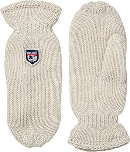 HESTRA Basic Wool Mitt Offwhite - 8