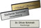 Schmalz Werbeservice Plástico Nombre con Borde Facetado Incl. Grabado Aguja, Color Plata, Oro o Blanco Grabado Placas Identificativas con Faceta Aguja - Oro, 64 x 16 mm