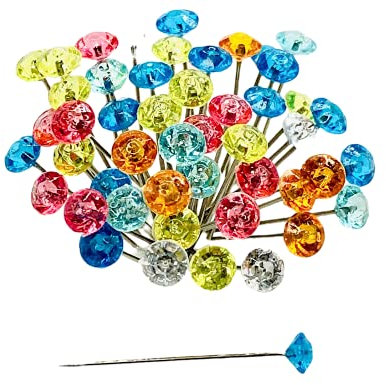 1000 Diamantkopf Stecknadeln Stahl Dekonadeln