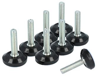 GLEITGUT 8 x Teflongleiter mit Gewinde M6 Gleitfläche 22 mm Möbelgleiter PTFE Stuhlgleiter Möbelfuß Stellschrauben