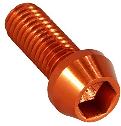 F26 Fantic26 Alu M5 Schraube DIN 912 konisch 7075 T6 (orange, 18 Millimeter)
