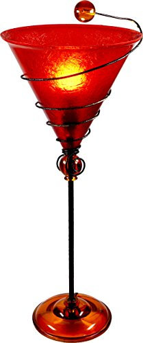 GURU SHOP Tischleuchte Kokopelli - Kada L Rot, 60x22x22 cm