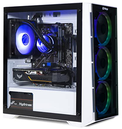 NitroPC - PC Gaming Avanzado Gold Plus (Intel Core i5 12400F 4.40GHz, RX 6600 8GB, RAM 16GB, M.2 1TB, Windows 11, iluminación RGB, WiFi) Ordenador de sobremesa, PC Gamer (Negro)