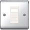 BG-Nexus-Metal Single RJ45 Data Outlet Socket,Polished Chrome Finish
