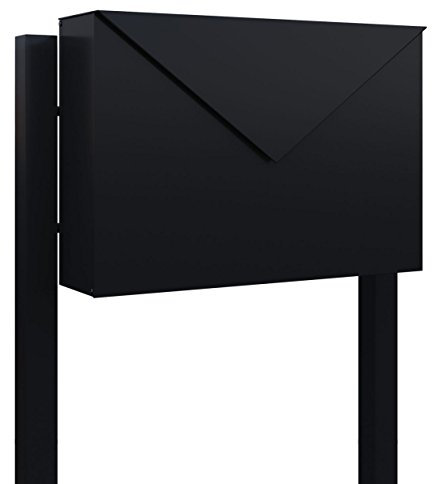 Standbriefkasten, Design Briefkasten Letter Schwarz - Bravios