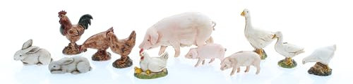 Moranduzzo 12 Animali da Cortile per Presepe da Cm 10 – STANDARD 10 – Scala 1:20 – Statuine Indistruttibili, Pittura Rifinita a Mano, Prodotto Ufficiale, Made in Italy, Scultore M. Landi